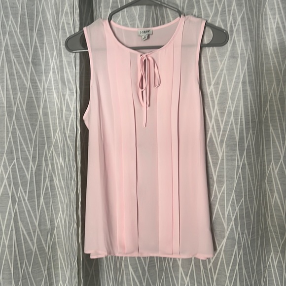 J. Crew Factory Tops - NWOT J.Crew Factory sleeveless pleated tie-neck top
